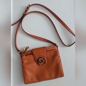 Michael Kors Fulton Crossbody Bag - Burnt Orange